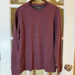01.ALGO Waffle Maroon Long Sleeve, UPF 50 Quick Dry AntiOdor Moisture Wicking XL